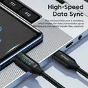 Toocki Câble USB-C 1 m 100 W charge rapide avec affichage LED compatible avec iPhone 17, 16, 15 Pro Plus, Pro Max Air, iPad Pro, Samsung Galaxy S24, S23, Switch, MacBook Air, Pixel image 5