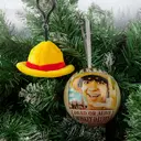 One Piece Porte-clés en Peluche Monkey D Luffy Décoration de Noël Sapin de Noël Décoration à Suspendre Charms de Sac Pendentif Chapeau Cosplay Anime Cadeau pour Fête des Fêtes image 5