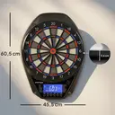 SPORTNOW Cible de Fléchettes Électronique, Jeu de Fléchettes Électronique lumineuse avec écran LED surdimensionné rechargeable, 6 projectiles, 24 pointes, 34 jeux, 2235 variantes, pour 8 joueurs image 2