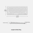 Rapoo E9050L clavier sans fil à membrane 75 %, disposition QWERTY US, multi-mode, ultra-fin, 78 touches, clavier sans fil multi-appareils, 2,4 GHz / Bluetooth 5.0/4.0, pour Windows/Mac/Linux/Chrome, prise en charge de 4 appareils, compact et tendance, adapté aux utilisateurs de bureau exigeants - Blanc image 7