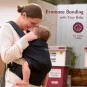 Momcozy Baby Carrier - Ergonomic, Comfortable & Lightweight, for 3-20kg Babies, Easy To Wear, Hands-Free, Enhanced Lumbar Support, Snug Fit For Infants & Toddlers, Black image 1