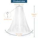 Lebonsoir Moustiquaire de voyage avec sac de transport et crochet adhésif pour plafond, moustiquaire de lit d’extérieur, extra-large pour lit double et lit simple, blanc image 5