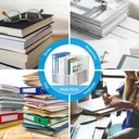 Senhoglb Porte-revues A4 en métal de bureau, blanc, Offre Nouvel An, Idées cadeaux top image 3