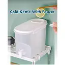 Large 2L Water Dispenser with Handle, for Beverage Dispensing, Refrigerator-Friendly Storage, Home Essentials, Green image 3