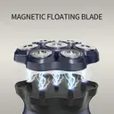 Komingdon Men's Shaving Head Electric Shaver, Waterproof and Rechargeable, Suitable for Dry and Wet Shaving - Ideal for Men's Skull and Bald Head Shaving silver image 4