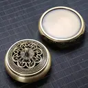 JU7CER 1PC Golden Lotus Flat-Bottomed Brass Incense Burner (with Base) - Classic Style, Ideal for Christmas Home Decoration and Floor Display, Incense Holder image 4