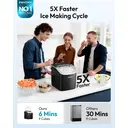 EUHOMY Countertop Ice Maker – Self-Cleaning Function – 9 Cubes in 6 Minutes – Portable Ice Cube Maker with Ice Scoop & Basket – For Home, Kitchen, Office, Bar image 6