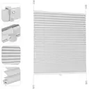 Sekey Plissé Occultant Sans Perçage - Klemmfix - Opaque - Protection Solaire - 45x150cm, Blanc image 0