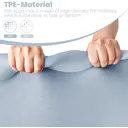 Miss Lulu Good Nite Yoga Mat Exercise Mats Workout Pilates Fitness Mat for Women Men Non-Slip Thick 10mm High Density Gymnastics Mats with Carry Strap Tpe 183 x 61 x 1cm (Green/Black) Blue 183*61*1cm image 4