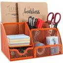 Senhoglb Mesh Desk Tidy，Orange, New Year Sale , Top gift picks image 0