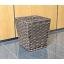 KEVAHOME Lot de 2 paniers à déchets en polypropylène aspect rotin - marron foncé - 10 x 10 x 11 pouces H image 2