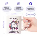 Alphynix 1 Mug blanc 33cl avec citation sans excuse "Prends-moi comme je suis" & licorne impertinente, cadeau de Noël ou Thanksgiving attitude audacieuse,Le cadeau de la saint-valentin, cadeau d’anniversaire image 7