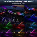 Dreamcolor Acrylic Interior Car LED Strip Light with Wireless APP, RGB 6 in 1 with 175 inches 600 LEDs Fiber Optic Car Ambient Lighting Kits, Sound Active Function LED Strip for Car Accessories image 4