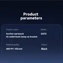 Pavarel CH75 support de voiture 2-en-1 à fixation forte avec base et pinze à arceau - Noir image 7