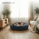 SONGMICS Panier pour chien avec bords surlevés rond gris foncé - 90 x 20 cm image 2