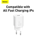 Baseus Super Si 20W USB-C Charger Set with Lightning Cable – White (1m) image 6