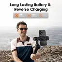 hohem Smartphone Gimbal Stabilizer with Adjustable CCT/RGB Fill Light image 6