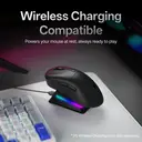 RAPOO VT3 MAX Wireless Gaming Mouse， True 8K Wireless Polling Rate， 53g Lightweight， Up to 750 Hr Battery， Nordic nRF54L15 MCU， 120-Million Optical Switch， 10 Programmable Buttons， Macro Enabled - Black image 1