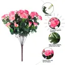 Yuejia Lot de 6 bouquets de fleurs artificielles en soie camélia rose - 38 cm image 6