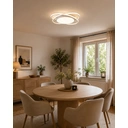 LED Deckenlampe Ø53cm,Dimmbar mit Fernbedienung für Wohnzimmer 62W 3000-6500k, LED fest integriert, Modern Runde Wohnzimmer Schlafzimmer Arbeitszimmer Esszimmer Dekoration Lampen, Mit Speicherfunktion.Lichtfarbe- und Helligkeit einstellbar weiß image 4