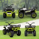 AIYAPLAY 12V Kids Electric Ride on ATV, Battery Powered Quad Bike with 4 Suspension Wheels, Forward Reverse Function Green image 1