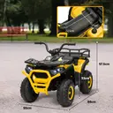 AIYAPLAY 12V Kids Electric Ride on ATV, Battery Powered Quad Bike with 4 Suspension Wheels, Forward Reverse Function Yellow image 7