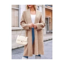 Women's Long Cardigan Sweaters Chunky Open Front Oversized Slouchy Knit Fall Trendy Coatigan Jackets (CAMEL， M) image 1