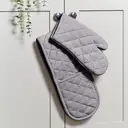 Dexam Double Oven Gloves Love Colour 100% Cotton Slate Grey image 1