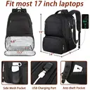 17Inch Insulated Cooler Lunch Backpack For Men With USB Charging Port， Water Resistant Laptop Backpack image 3