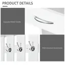 HOMCOM Hallway Furniture Set with Shoe Storage Cabinet and 6 Hooks Coat Rack, Hallway Storage Unit with Mirror, Drawer and Adjustable Shelf, White image 4