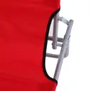 Outsunny Transat Bain de Soleil Pliable Chaise Longue Pliante Grand Confort Dossier Inclinable Multi-positions et Pare-Soleil réglable Dim. 187L x 58l x 36H cm rouge image 6