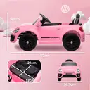 AIYAPLAY Volkswagen Beetle Licensed Ride on Car, 12V Kids Electric Car with Remote Control, 4 Spring Suspension Wheels, Soft  image 4