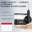 H2ofloss Portable Water Flosser, 6 Modes, 5 Spray Heads, 2500mAH Battery, 570ml Water Tank, IPX7 Waterproof, Black image 0