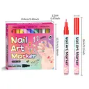 Set de 12 Stylos Nail Art Couleur 3D 0,5 mm, Stylos Vernis à Ongles avec Outils de Pointillage et Peinture Acrylique, Séchage Rapide et Résistants à l’Eau pour Créations DIY de Nail Art image 4