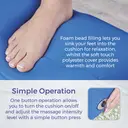 Carmen C81229 Vibrating Foot Massage Cushion with 2 Vibration Massage Modes, Cordless Operation, Navy Blue image 4