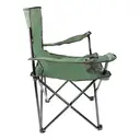 Milestone Camping Chair Folding with Cup Holder Green image 3