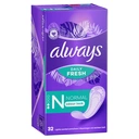 Always Daily Fresh Normal Panty Liners with Odour Lock 32 Pack image 1