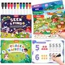 JoyCat Preschool Learning Activities Set (2 Pack) – Seek & Find Game Books and Letters Numbers Handwriting Practice Tracing Workbooks for Toddlers & Kids, Birthday Gifts for Girls and Boys Ages 3-5 image 0