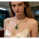 VoxorAI emerald natural chalcedony necklace and pendant for all seasons image 4