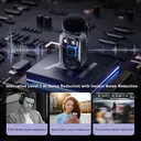 The Verbex K21 Dual Microphone is a wireless mini microphone for live streaming, recording, and interviews. It features noise reduction and an all-in-one button-style design, compatible with Type-C interface. image 2