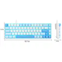 MageGee MK-Box 60% Mechanical Keyboard, QWERTY US layout, MK-Box LED Backlit Compact 68 Keys Mini Wired Office Keyboard with Red Switch for Windows Laptop PC Mac - Sky Blue image 3