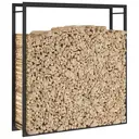 Large-Capacity Vertical Firewood Rack Freestanding Metal Log Storage Holder for Fireplace Patio Indoor Outdoor Home Wood Organization image 4