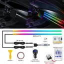 Dreamcolor Acrylic Interior Car LED Strip Light with Wireless APP, RGB 6 in 1 with 175 inches 600 LEDs Fiber Optic Car Ambient Lighting Kits, Sound Active Function LED Strip for Car Accessories image 2