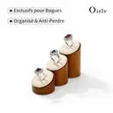 Oirlv Présentoir en Bois 3 Pièces pour Bagues – Support d’Exposition Homme/Femme, Organisateur de Bijoux pour Vitrine ou Comptoir, Porte-Alliances image 6