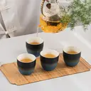 TEANAGOO Japanese Tea Cups, 5.6 Oz/ 160ml, Gradient Navy Blue, 4 Pcs/Box, H23, Asian Tea Cups Without Handles, Ceramic for Japanese & Chinese Tea, New Year Sale , Top gift picks image 6