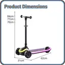 Neuleb  YFQ  Kids Scooter for Boys Girls Ages 3-10, 3 Wheel Light Up Toddler Kick Scooter with Dynamic LED Modes, Foldable Adjustable Height, Extra Wide Deck, Lean to Steer Outdoor Toy Gift image 9