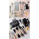  19-Piece Premium Knife Block Set With Silicone Utensils Kitchen Tool Set Black                image 4