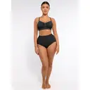 Feelingirl Best-Selling Everyday Seamless Comfortable Wireless Ruched bust Anti-Sag Bra Unlined Soft Bra for Women XL Black, Couple Gift Perfect Gift image 0