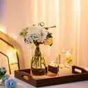 Cylinder Glass Flower Vase Clear, 3Pcs/Set Modern Basic Vases for Table Decoration Wedding Centrepieces Flowers Roses Pampas Grass Candle Holders for Living Room Ornaments, 15/20/25cmTall image 3