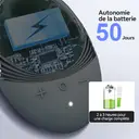 SUNLUXY JMY-103 Brosse nettoyante pour le visage, 5 modes de vibration, nettoyage en douceur avec tête de brosse en silicone, conception portable avec anneau de suspension - Noir image 2